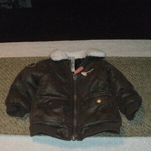 LITTLE ME Aviator Flight Bomber Jacket Aviation Top Gun Maverick Size 6M